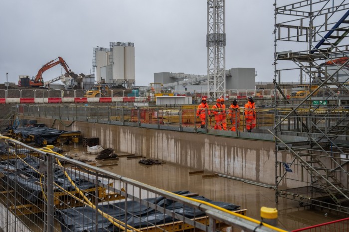 Construction work at the Old Oak Common HS2 site