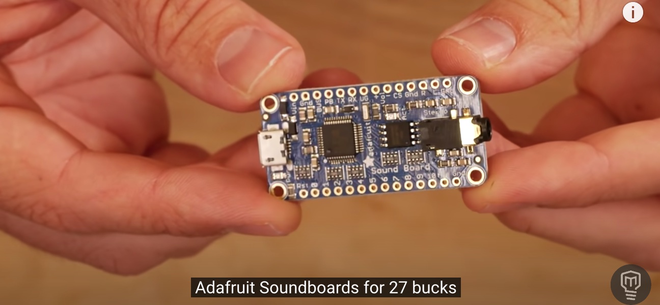 He bought a cheap soundboard from Amazon to create the effects he wanted