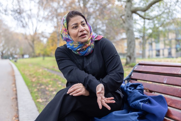 Labour councillor Sabina Khan in Victoria Park, London, England