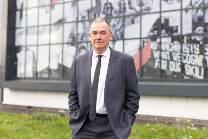 Labour MP for Dagenham and Rainham Jon Cruddas outside his constituency office