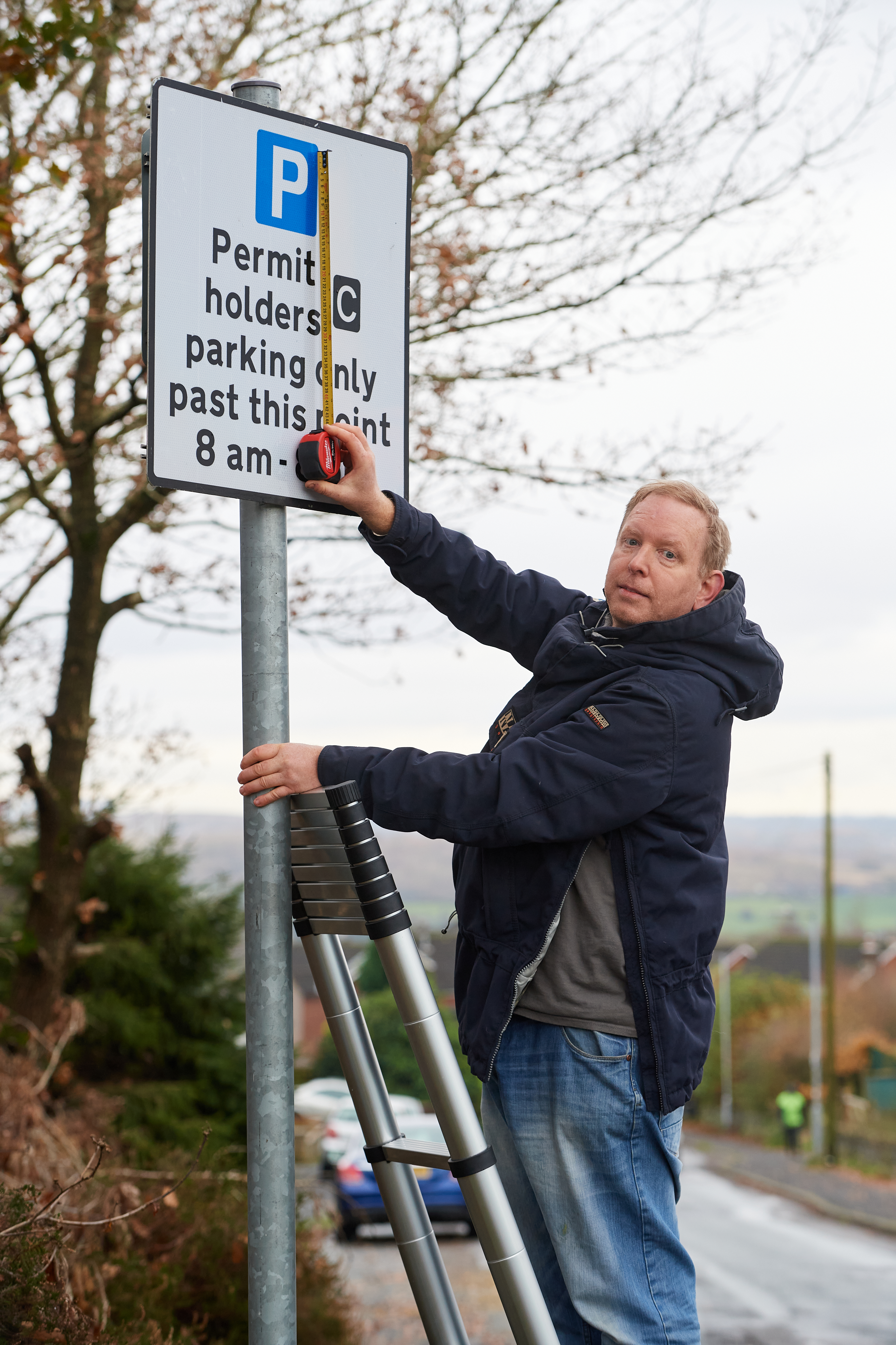 He went round with a tape measure and found the 'P' was 6cm smaller than it should be