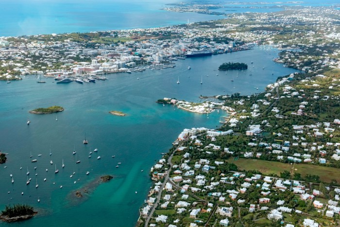 An aerial view of Bermuda