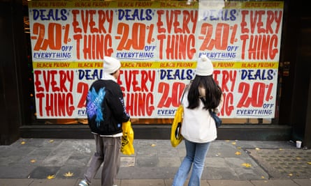 Black Friday shoppers on Oxford Street, London.