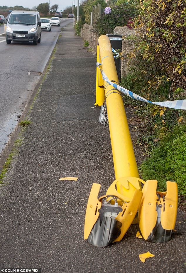 Britain's new two-way 'ultra' speed camera under attack: A vigilante has chopped down one of the latest hi-tech roadside cameras in Cornwall