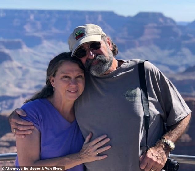 George Piano, 72, pictured above with wife Betsy, from Washington state, said doctors removed part of his large colon when they were meant to remove his appendix