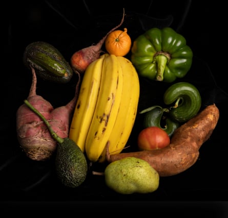 A selection of slightly unusual looking fruit and vegetables