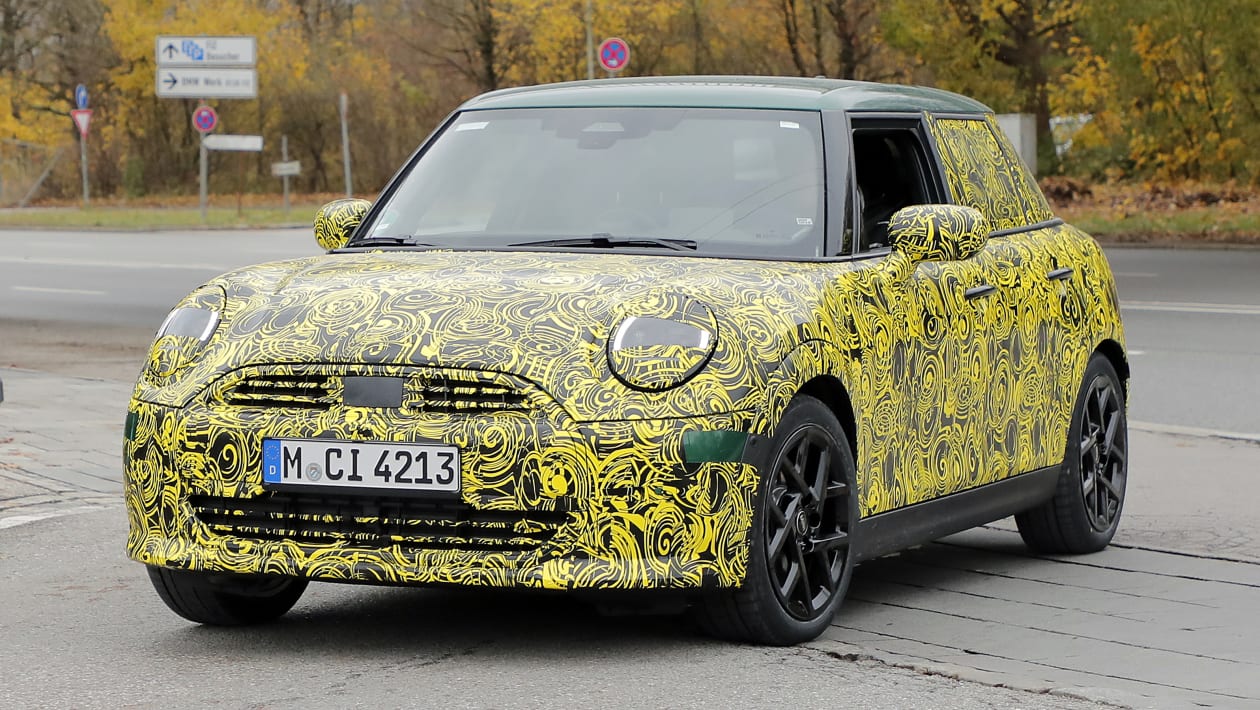 The upcoming Mini Cooper petrol-variant has been spotted during a test