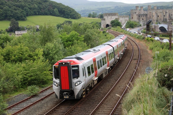 A train in North Wales