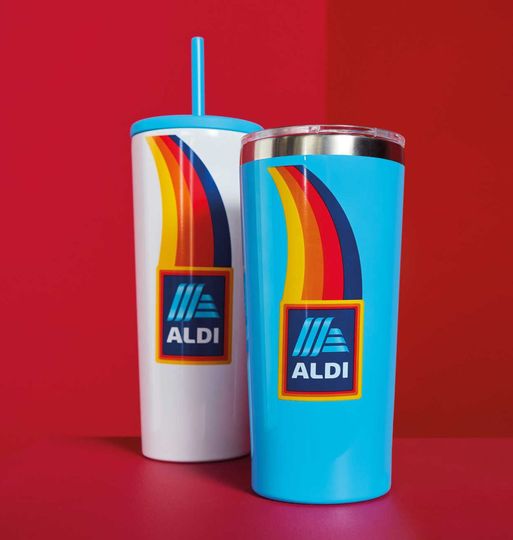 The Soda Cup comes with a fixed straw while the retro baby blue mug will keep your drink hot or cold