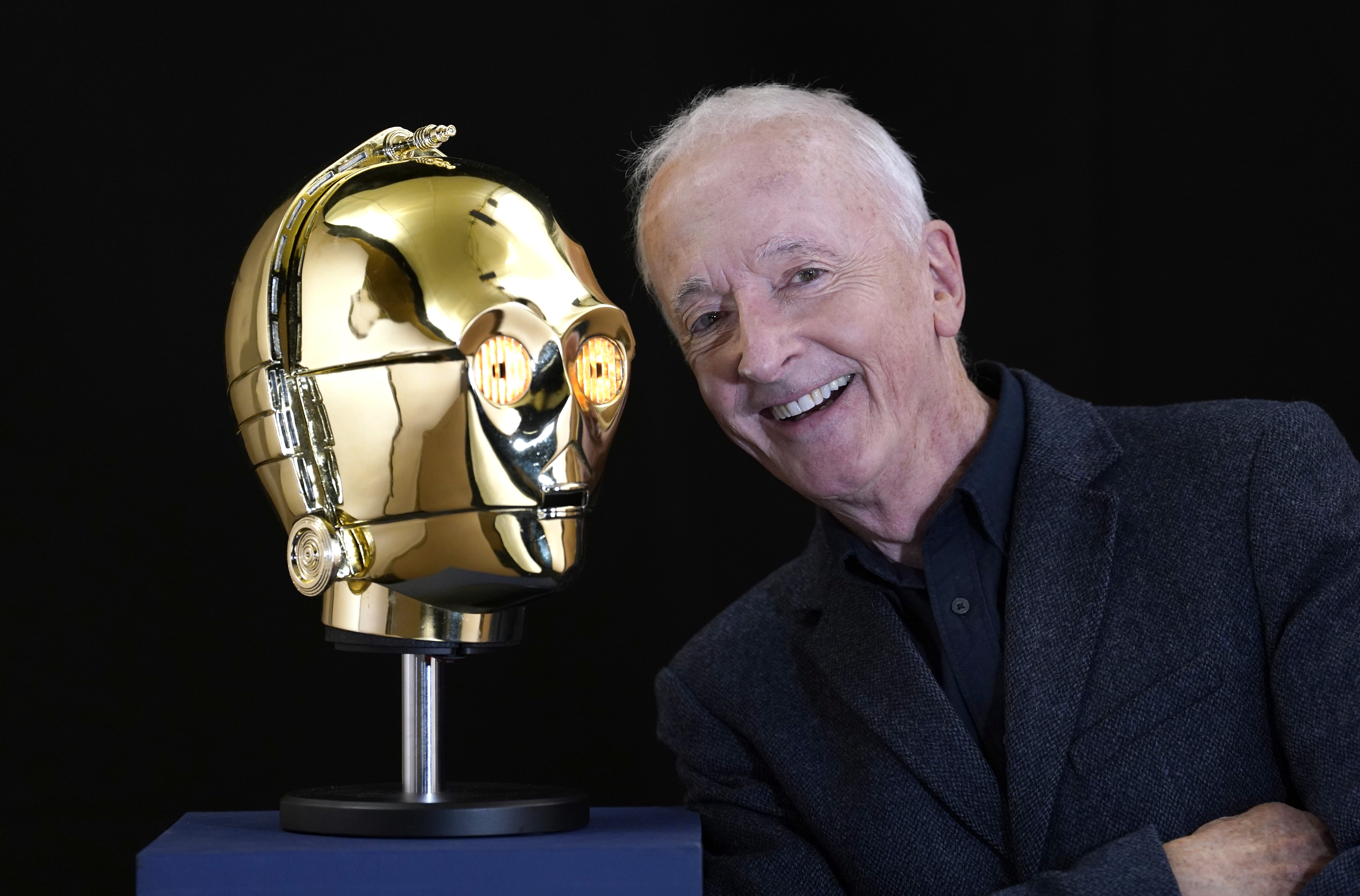 Anthony Daniels is auctioning the C3P0 gold helmet he wore inn the movies and it is tipped to fetch up to £1million