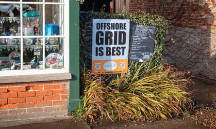 Campaign posters outside a village gift shop.