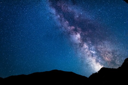 The Milky Way is visible to the naked eye in dark skies