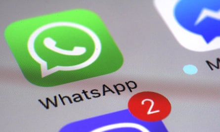 WhatsApp app on a smartphone