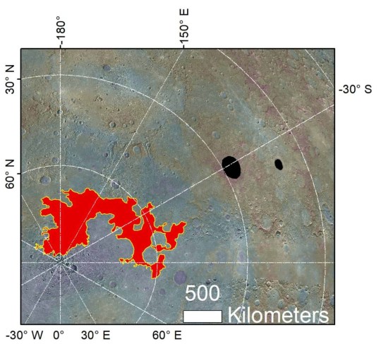 The 'chaotic terrain' at Mercury's north pole