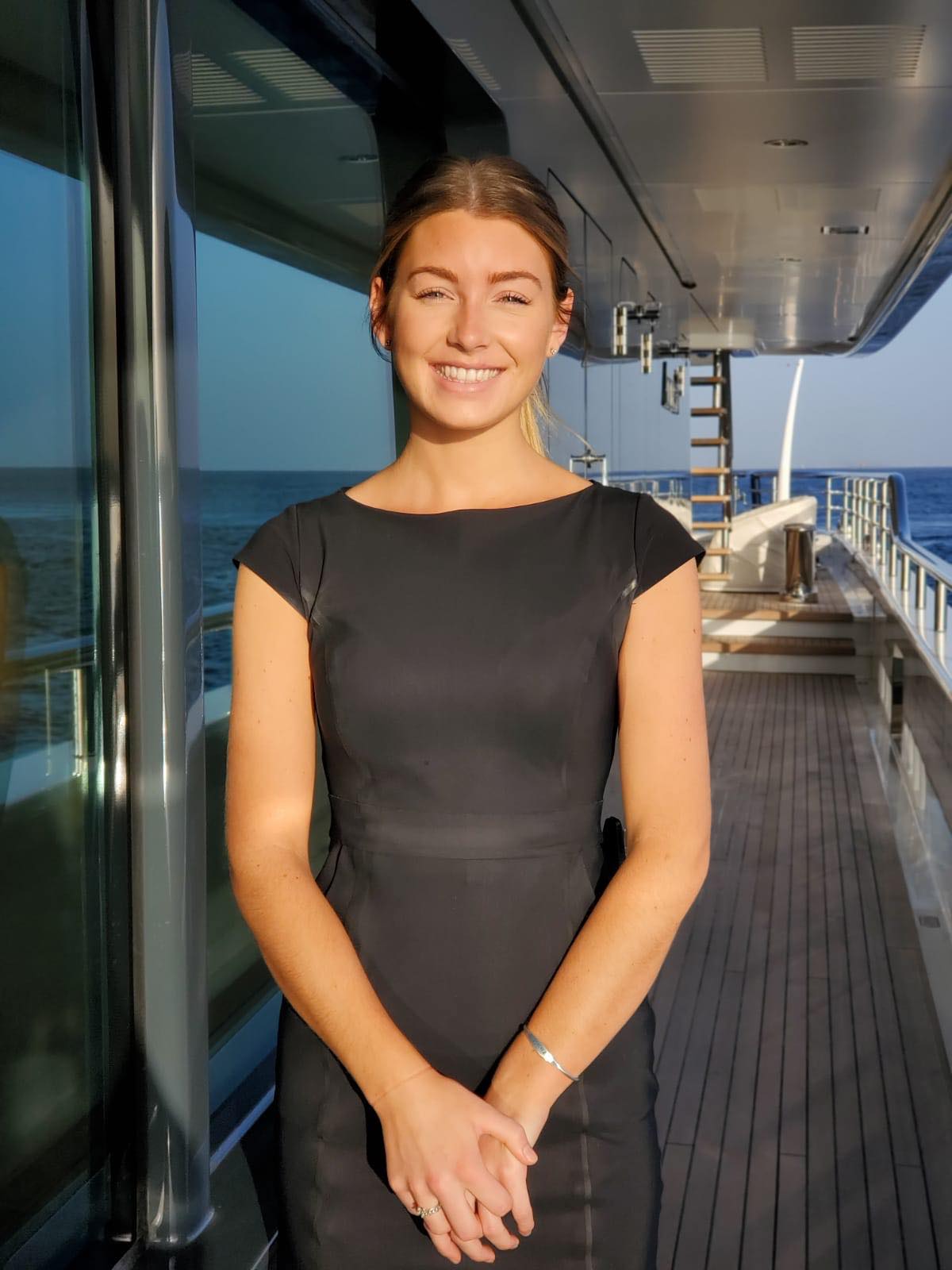 Isobelle Oram was an accountant but after three years in a desk job she re-skilled as a superyacht stewardess