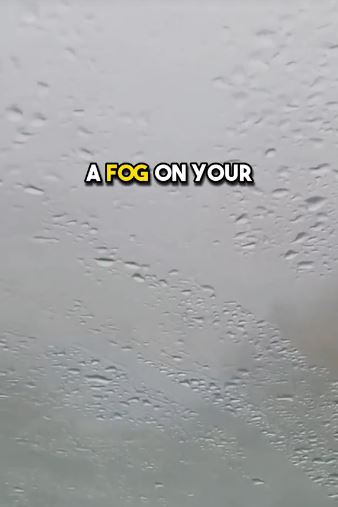 Fog on the inside of the windshield is dangerous for driving