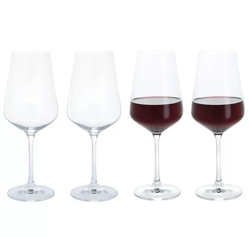 A set of four Dartington Crystal Cheers! wine glasses, RRP £48, is currently £22.36 at wayfair.co.uk