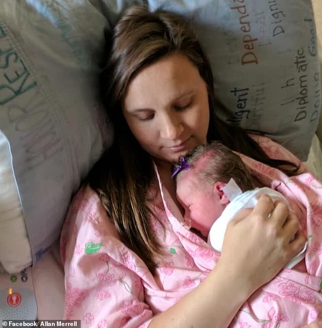 Idaho-native Tess Merrell was convinced to sign newborn Eleanor up for tongue tie surgery by Ms Henstrom. Eleanor later refused to eat and had become dangerously dehydrated. She spent her first Christmas on a feeding tube