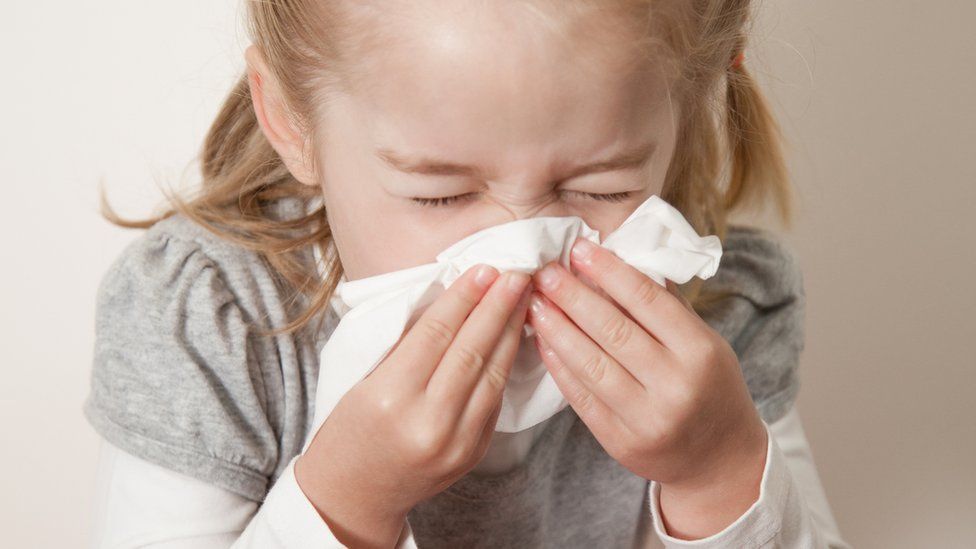 File picture - child sneezing