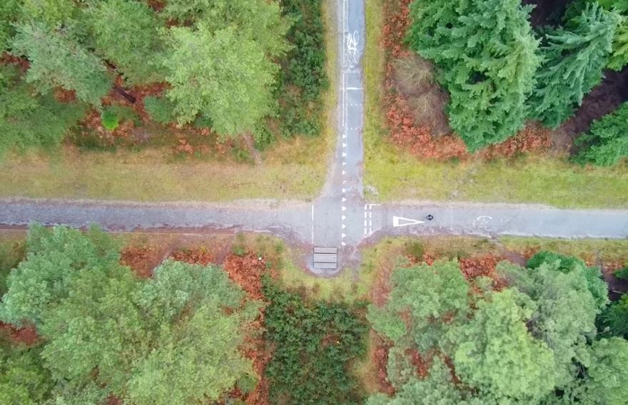 Make-shift junctions were created to help create and test the UK's road system