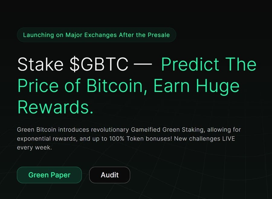 Green Bitcoin home page