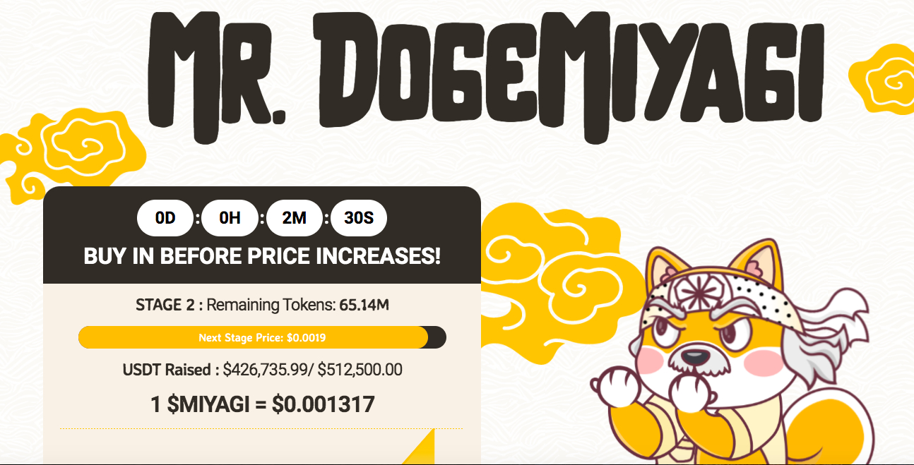 DogeMiyagi token presale launch