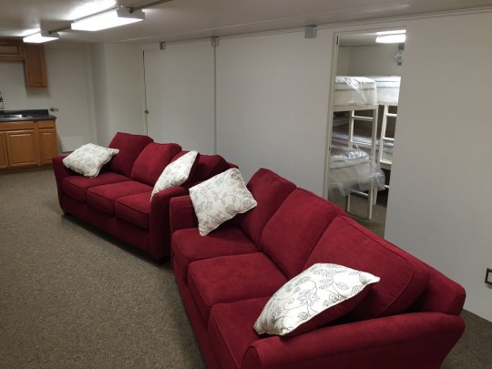 Sofas in a bunker