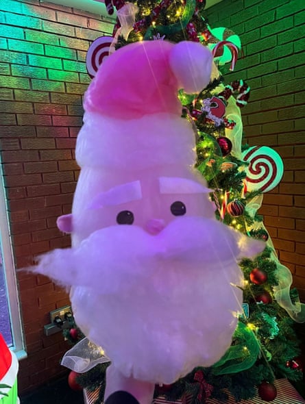 Father Christmas candyfloss at Ice Lab in Glasgow