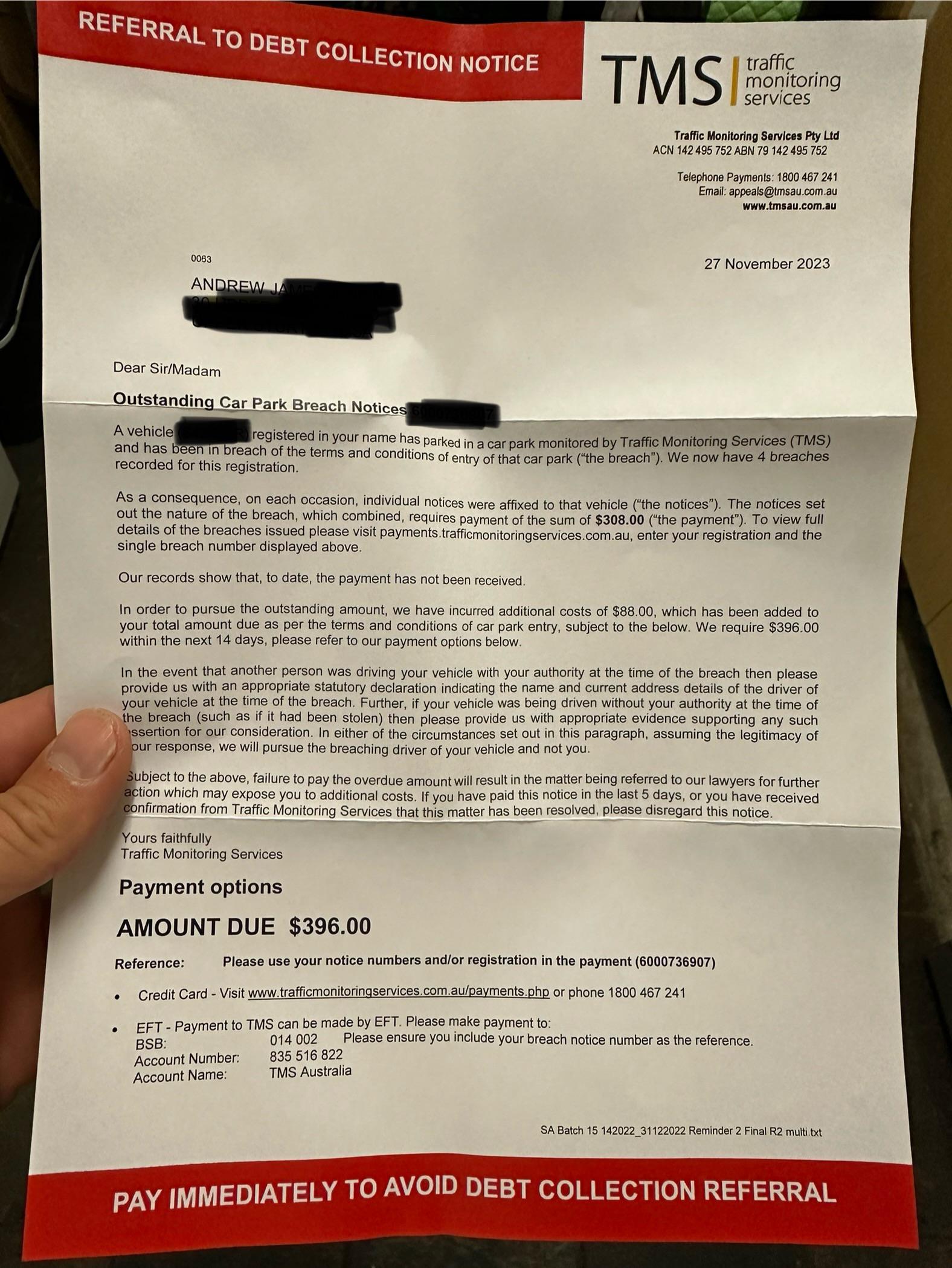 The motorist was left especially dumbfounded when the notice failing to include any specific dates or locations where the violations were committed