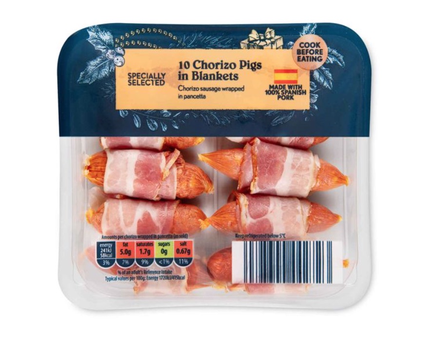 Aldi has Specially Selected Chorizo Pigs In Blankets for £1.49 & it's the perfect way to impress any meat lover