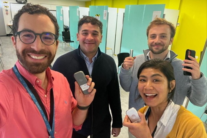 Patrik Bachtiger, Mihir Kelshiker, Alexei Peters and Melanie Almonte at Imperial College London