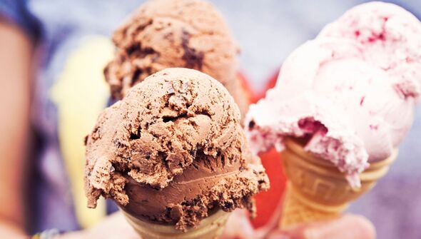 Different flavours of ice cream