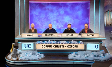 Corpus Christi v Edinburgh Christmas University Challenge Alex Bellos Steve Waters Michael Cockerell Francesca Happé