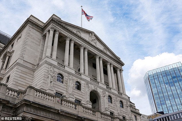 Five million mortgage borrowers face a typical £240 increase in their monthly repayments over the next three years, the Bank of England (pictured) has warned