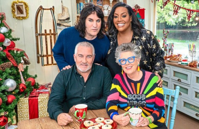 Prue Leith, Paul Hollywood, Alison Hammond and Noel Fielding. 