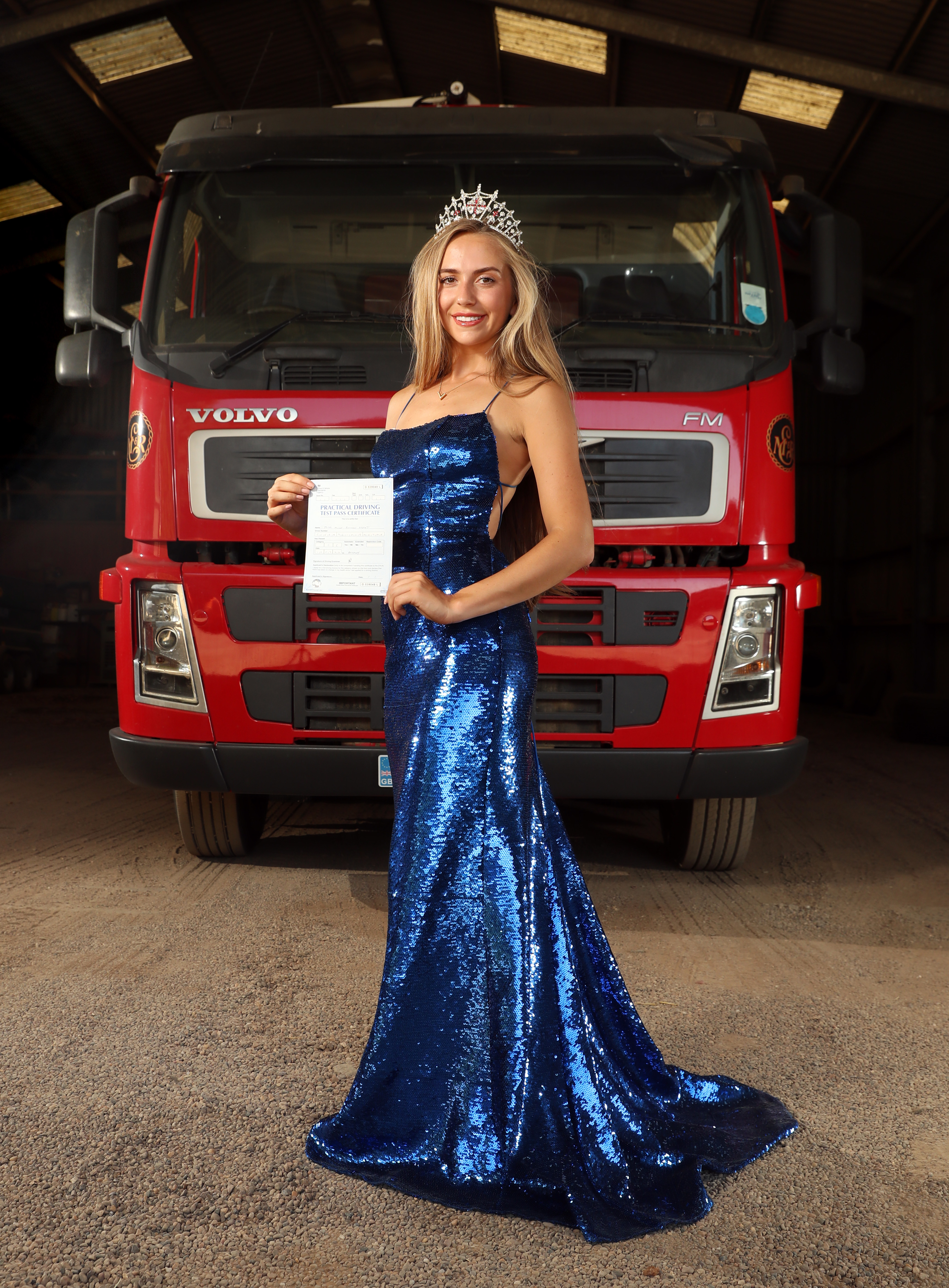 Milly ditched her glamorous career to obtained both Class 1 and Class 2 HGV licence