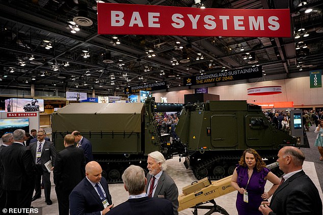 Boosted: On a quiet day for the London market, BAE’s share price rose 1.1% after a report revealed its order book had jumped around £7bn in a year