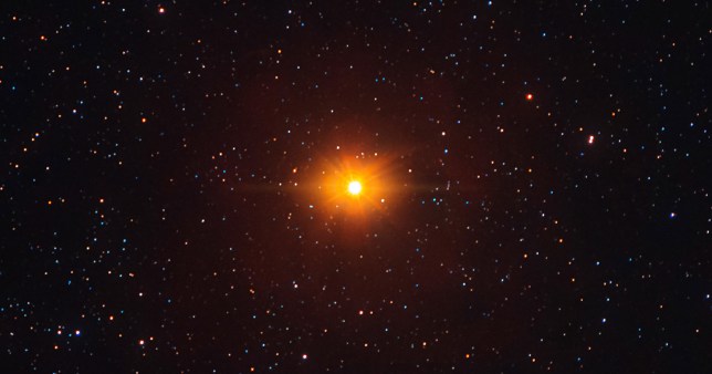 Betelgeuse surrounded by smaller stars