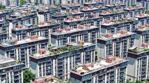 A residential complex built by Chinese property developer Country Garden is seen in Nanjing, China