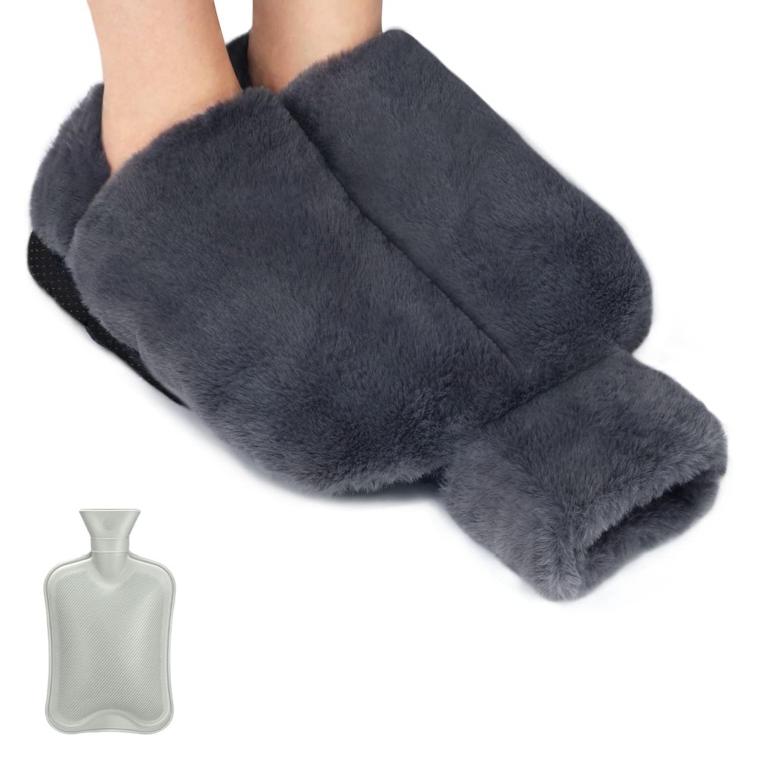 These hot water bottle shaped slippers are scanning for a bargain