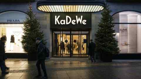 People outside KaDeWe department store