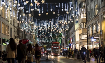 The Oxford Street Christmas lights in London on 2 November this year.