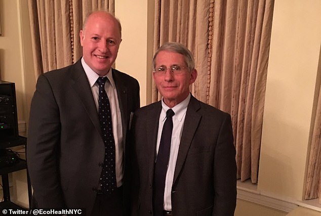 Dr Peter Daszak (pictured left alongside Dr Anthony Fauci) is behind EcoHealth Alliance at the center of concerns over the origins of Covid