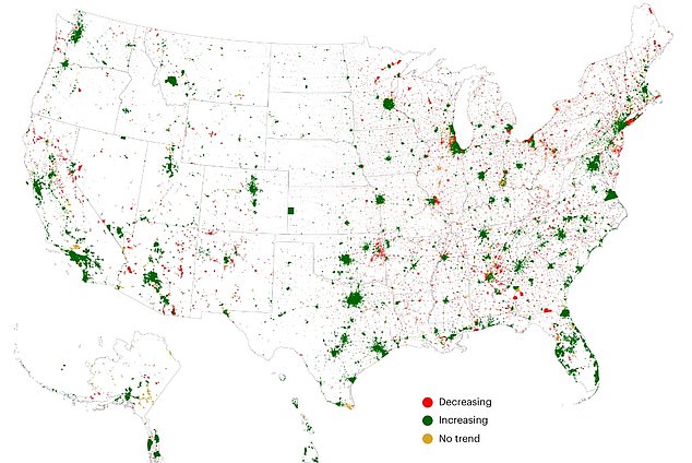 In this 'intermediate' scenario, more than 50 percent of cities are predicted to lose population by 2100