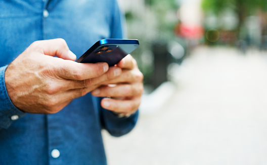 A man using a mobile phone