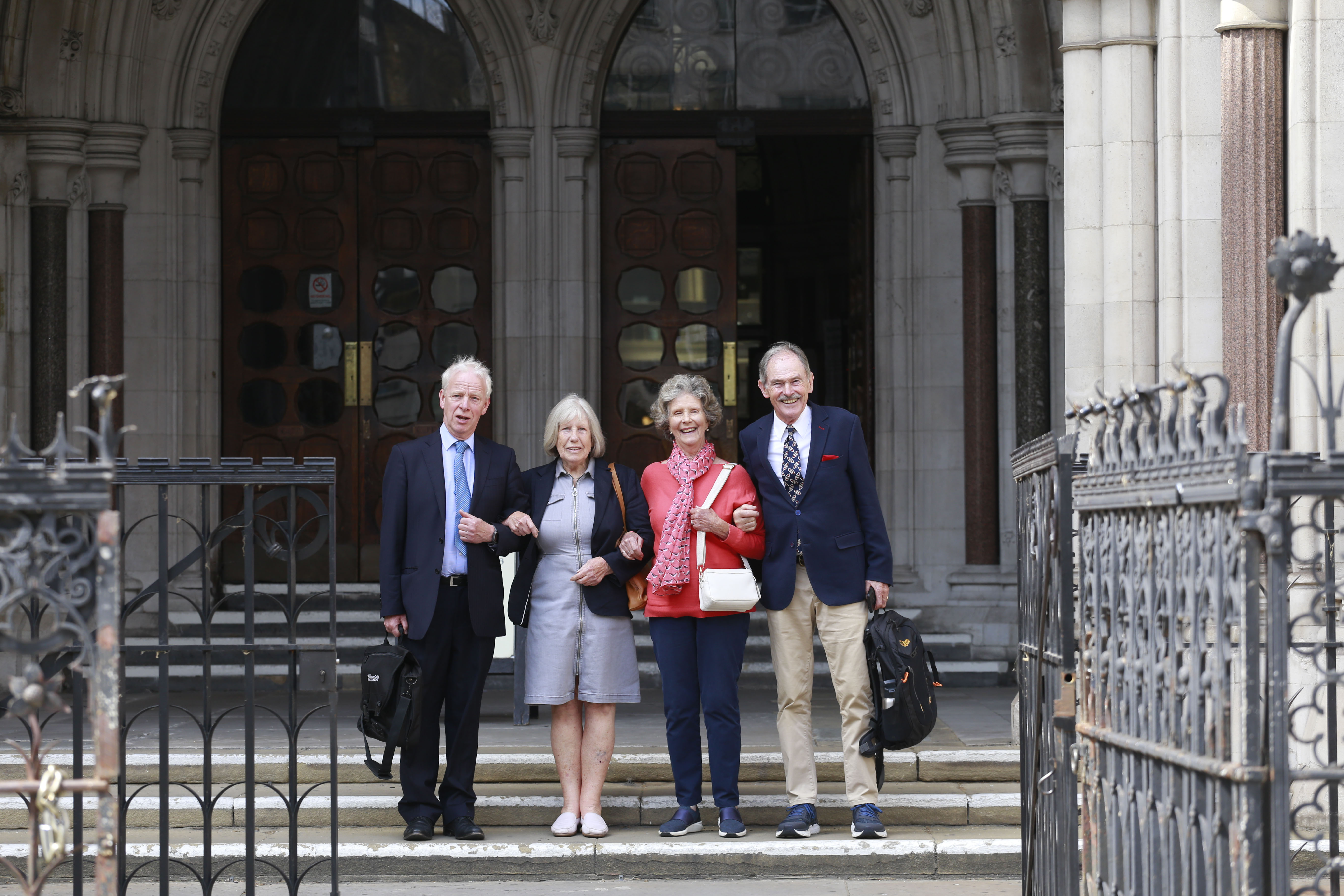 Left to right: Dr Andrew Cross, 63, charity trustee Patricia Webb, 77, Susan Small, 78, retired bank executive David Small, 81