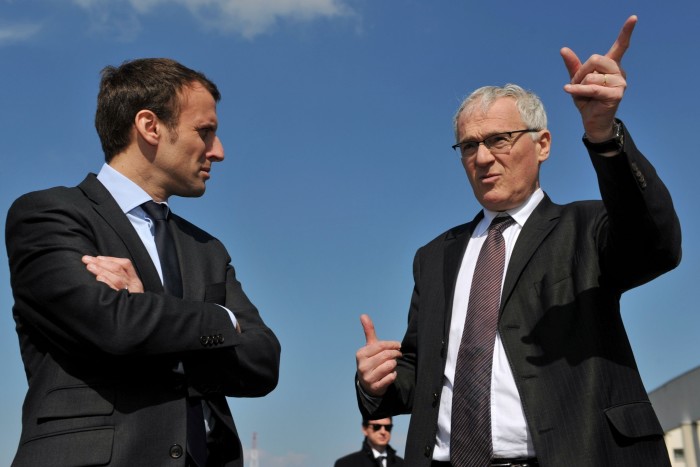 Emmanuel Macron and Jean-Bernard Levy