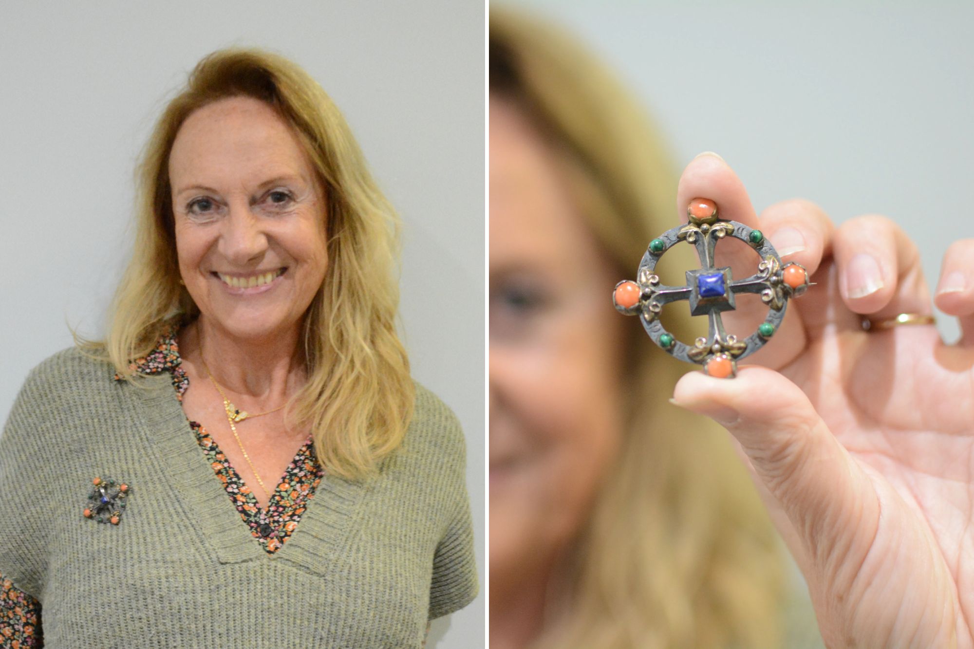 She contacted an auctioneer after spotting a similar brooch on TV