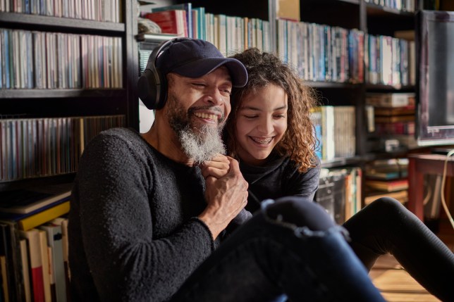 Happy father and daughter