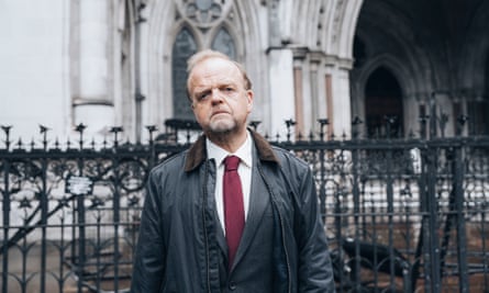 Toby Jones as Alan Bates in the Mr Bates vs the Post Office, which follows people accused of accounting shortfalls.